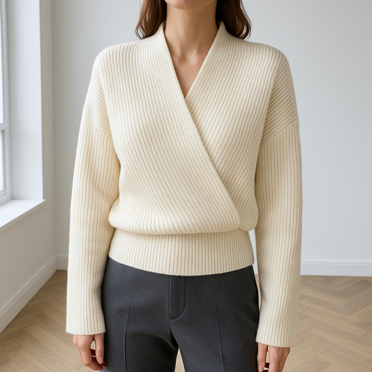 Lena™ | Eleganter Wickelpullover