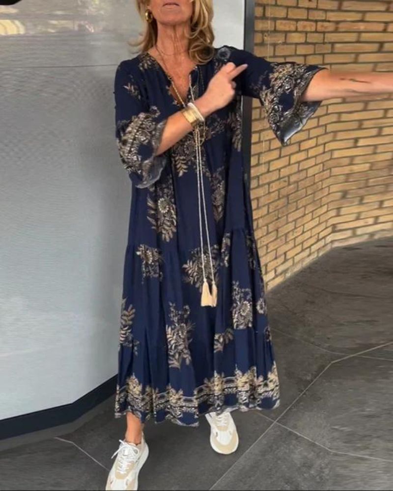 Anne™ | Vintage-Kleid mit V-Ausschnitt
