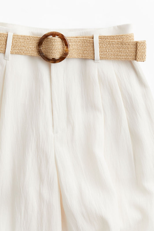 Lina™ | Leinenhose mit Gürtel