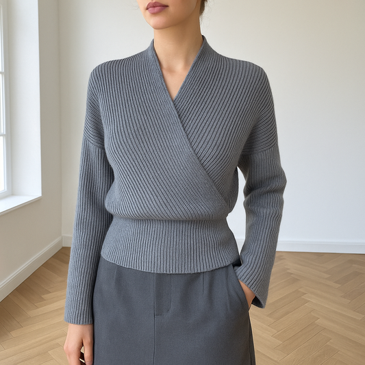 Lena™ | Eleganter Wickelpullover