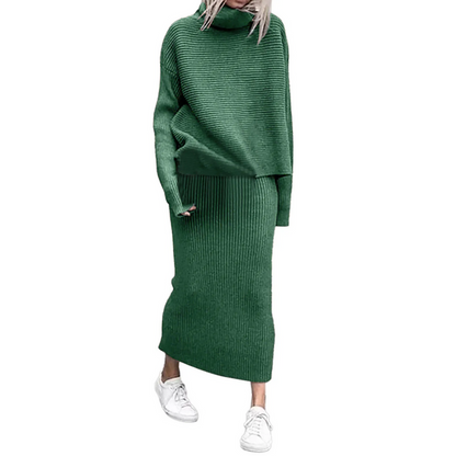 Montero™ | Zweiteiler mit Rollkragenpullover & Maxi-Rock