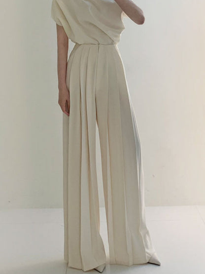 Elara™ | Plissierte High-Waist-Pantalon