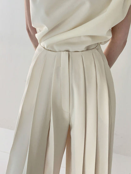 Elara™ | Plissierte High-Waist-Pantalon