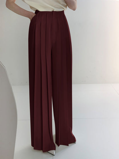 Elara™ | Plissierte High-Waist-Pantalon
