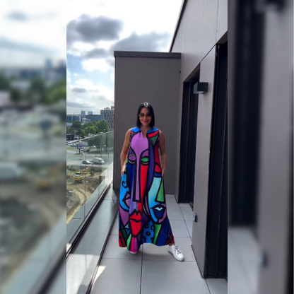 Orielle™ | Kleid mit abstraktem Print