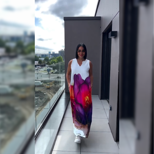 Orielle™ | Kleid mit abstraktem Print