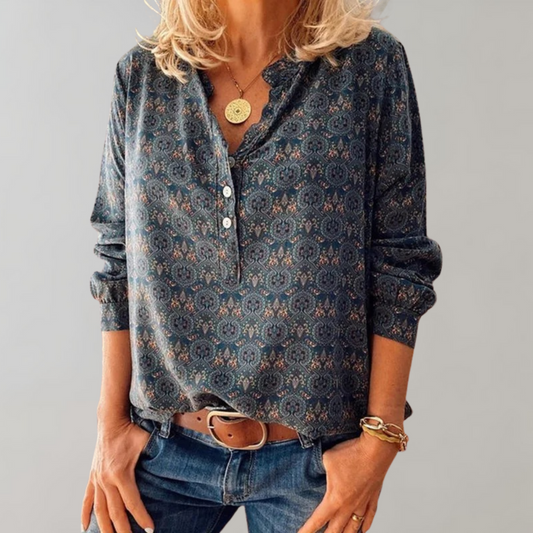 Amelia™ | Bluse mit Boho-Print