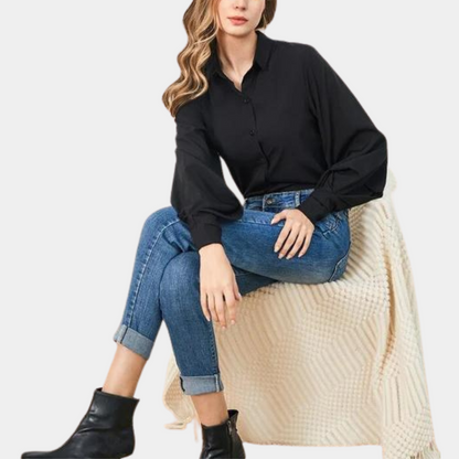 Clarissa™ | Stilvolle Bluse mit Puffärmeln