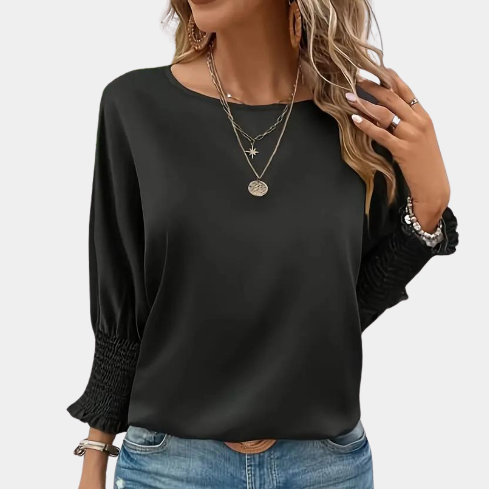 Simone™ | Elegante Schwarze Bluse