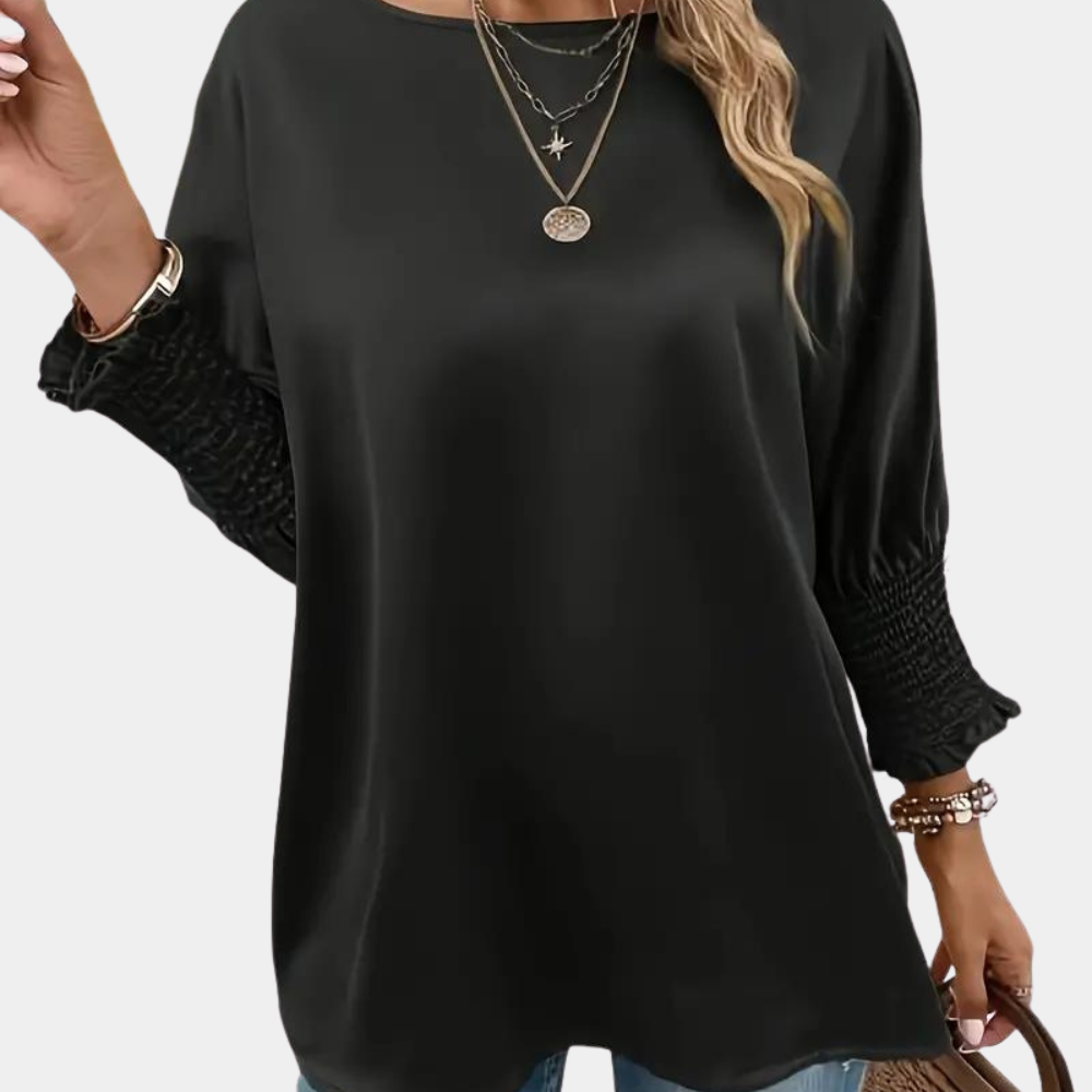 Simone™ | Elegante Schwarze Bluse