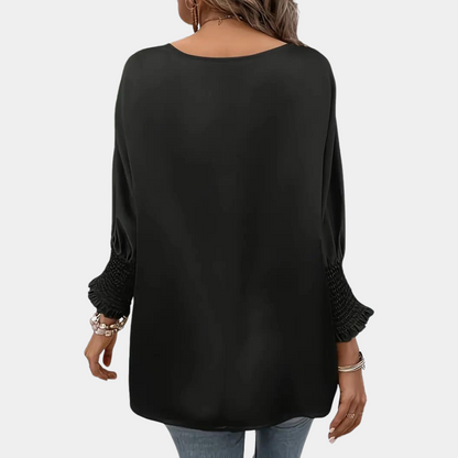 Simone™ | Elegante Schwarze Bluse
