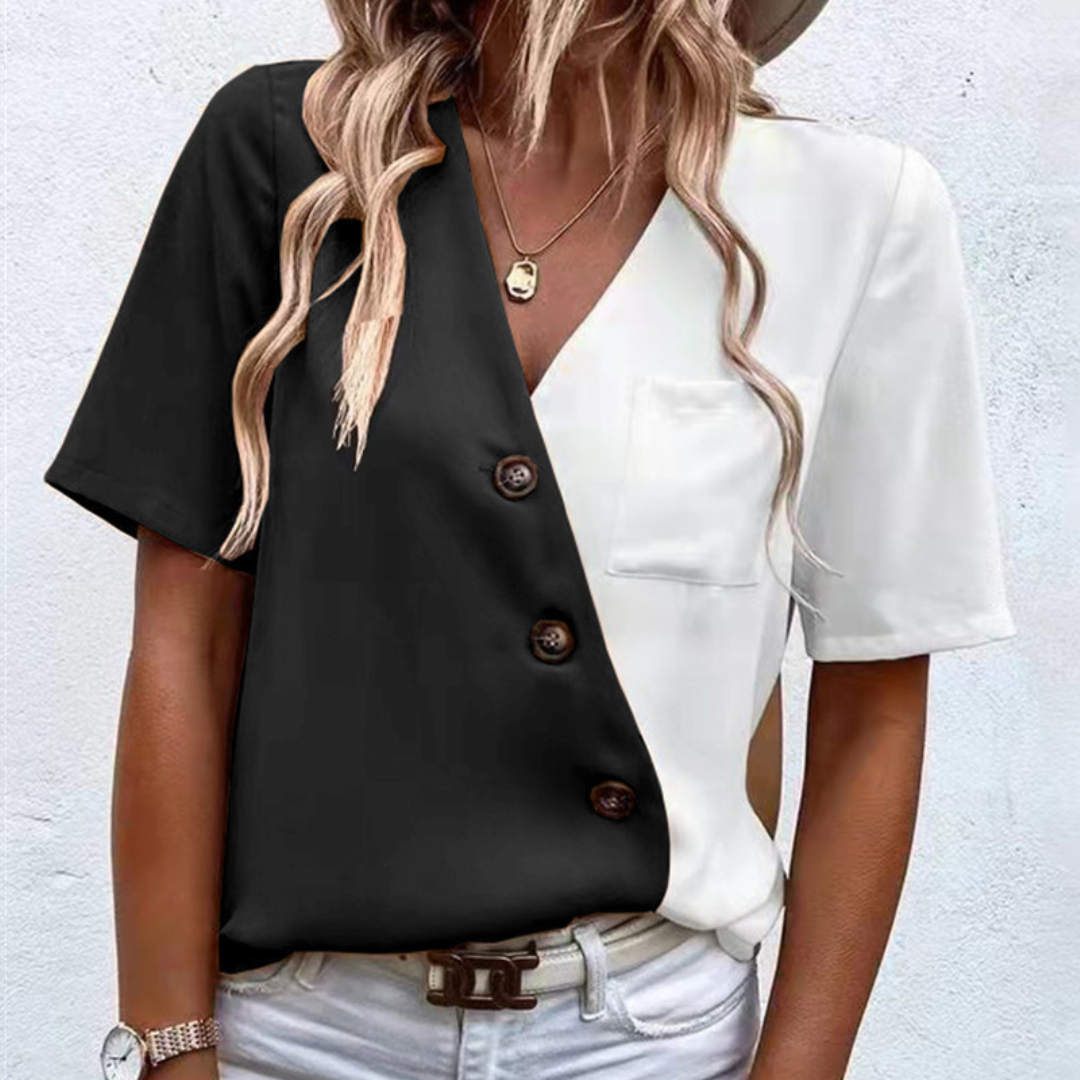 Caroline™ | Colorblock-Bluse