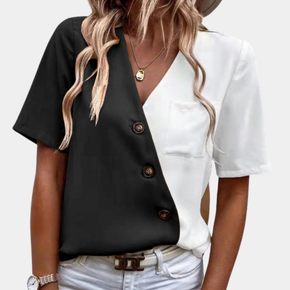 Caroline™ | Colorblock-Bluse