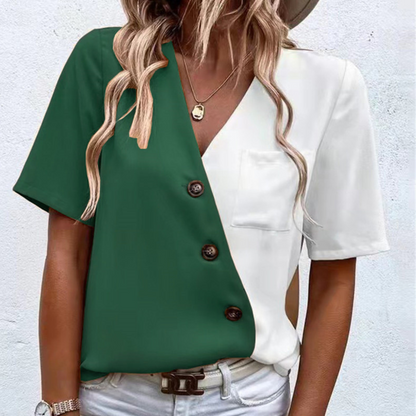Caroline™ | Colorblock-Bluse