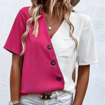 Caroline™ | Colorblock-Bluse