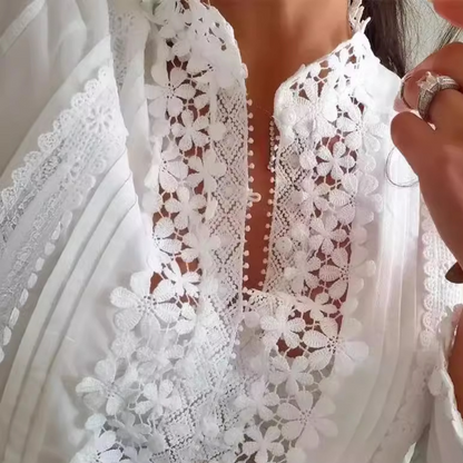 Genevieve™ | Bluse mit Spitze und Stickerei