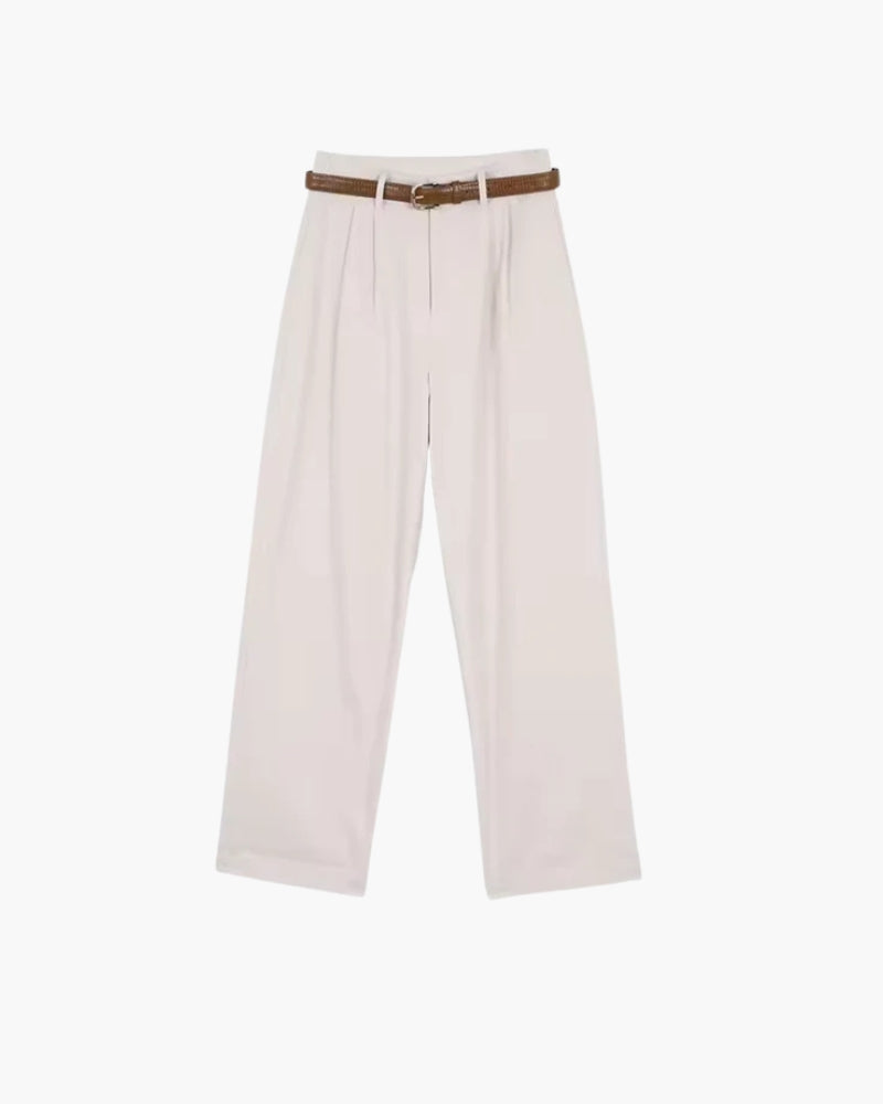 Ava™ | Plissierte Baggy-Hose mit Gürtel