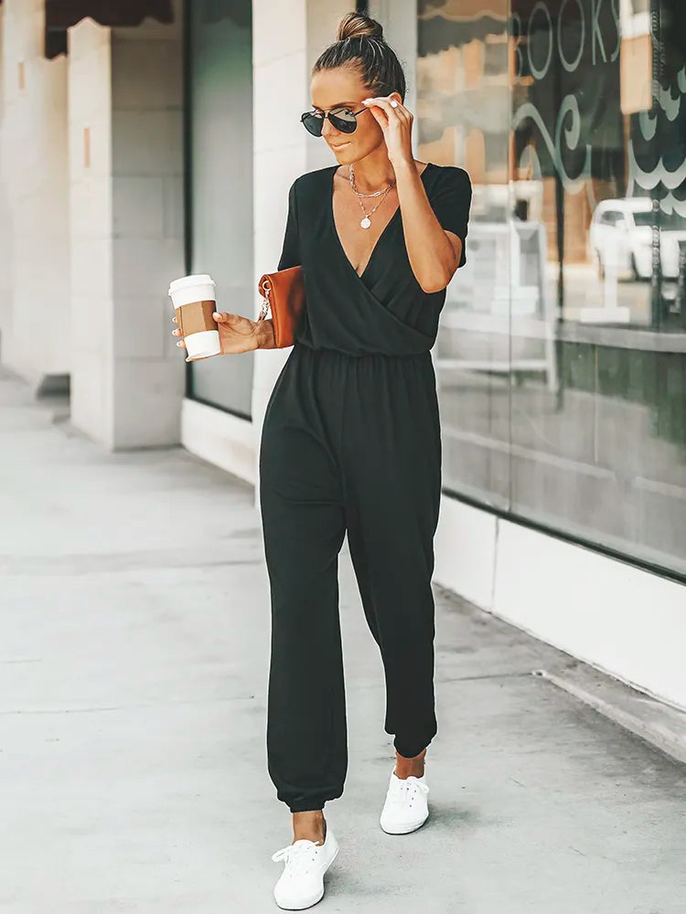 Valerie™ | Jumpsuit mit kurzen Ärmeln