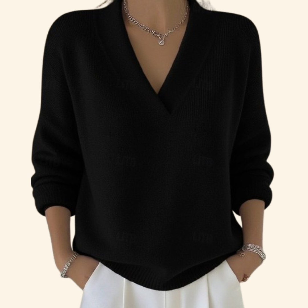 Jenna™ | V-Ausschnitt Pullover- Top