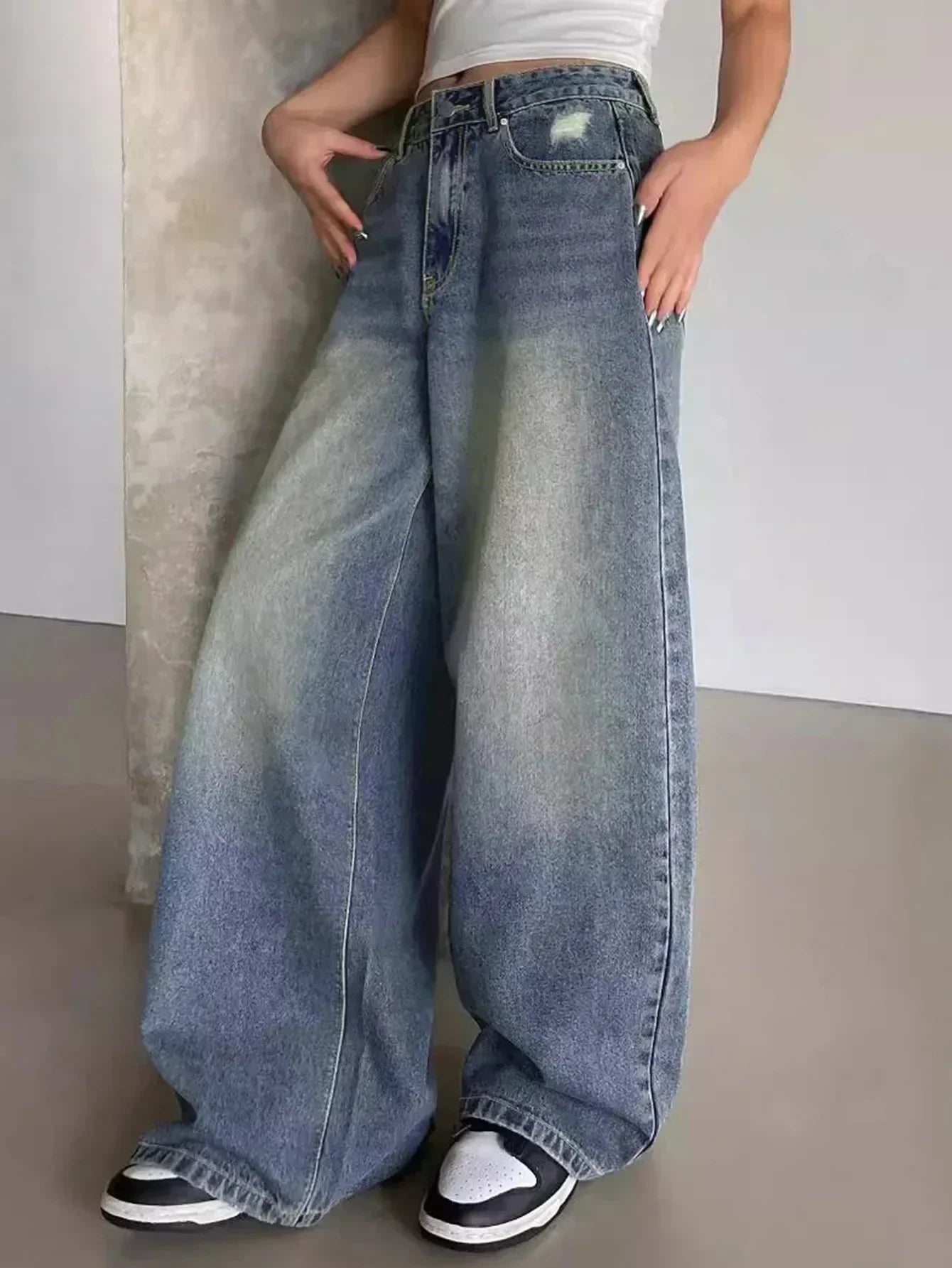 Clara™ | Baggy Wide-Leg-Jeans