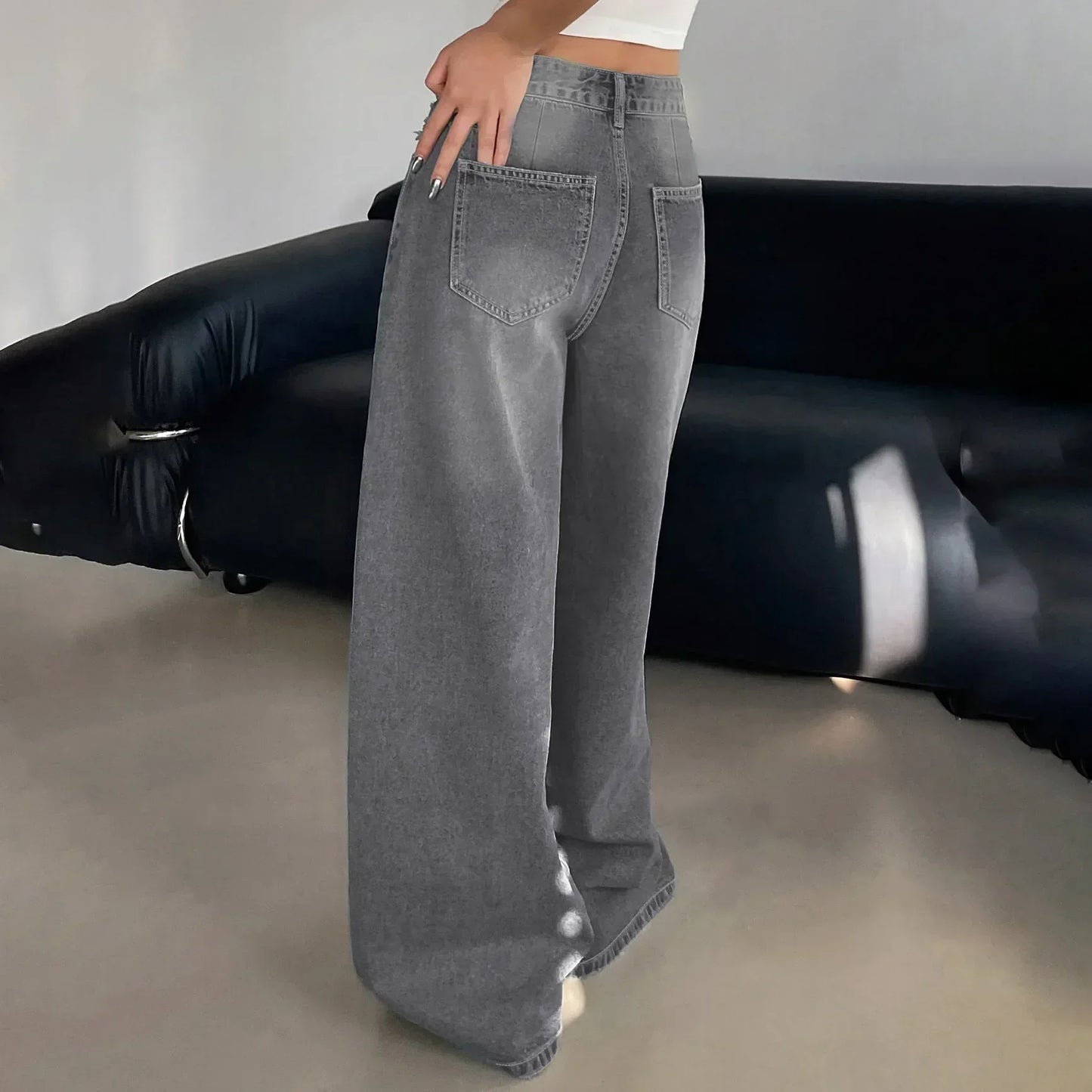 Clara™ | Baggy Wide-Leg-Jeans
