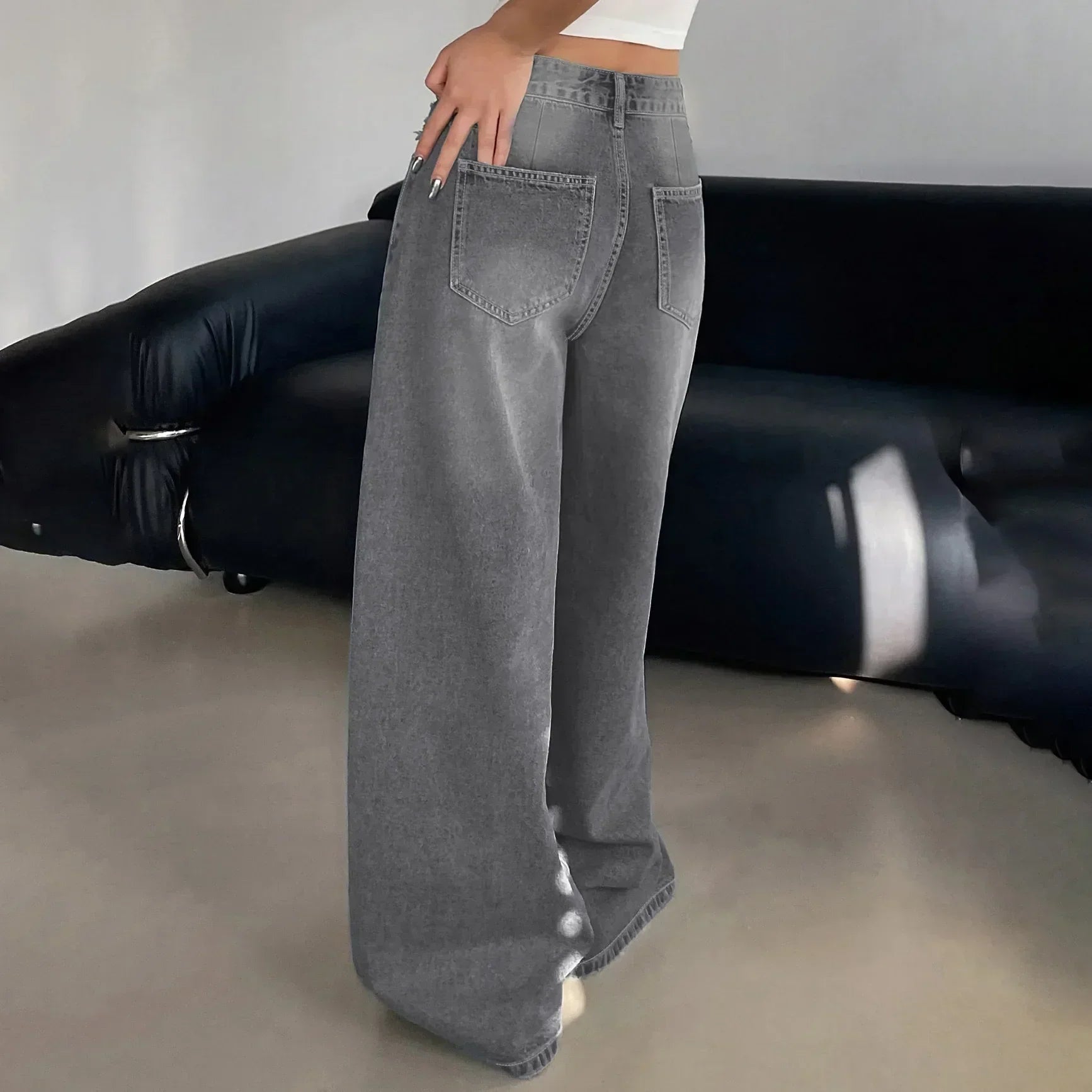 Clara™ | Baggy Wide-Leg-Jeans