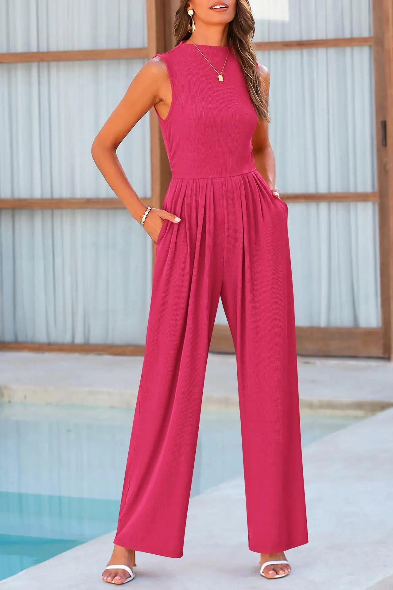 Alma™ | Jumpsuit mit Rundhalsausschnitt