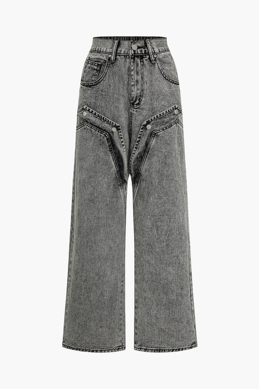 Lara™ | Hose mit weitem Bein und asymmetrischem Detail