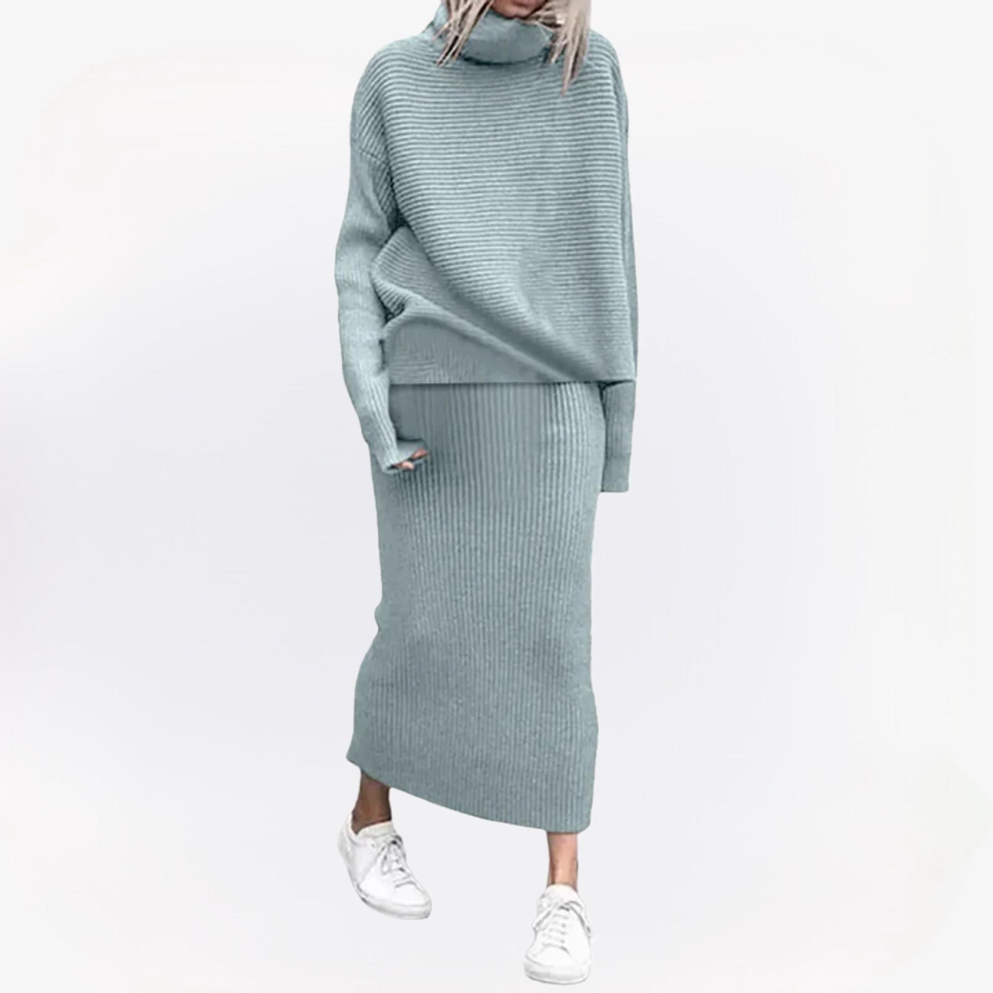 Montero™ | Zweiteiler mit Rollkragenpullover & Maxi-Rock