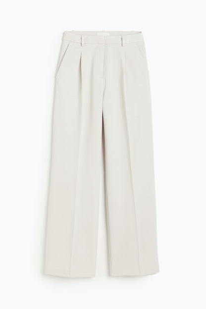 Noemi™ | Hose mit Falten und geradem Bein