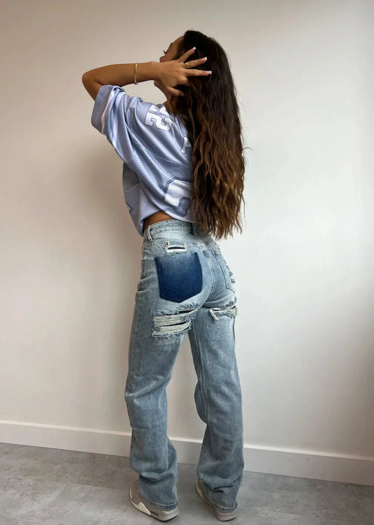 Livia™ | High-Waist Ripped Jeans
