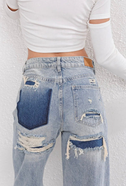 Livia™ | High-Waist Ripped Jeans